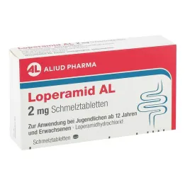 Loperamid AL 2 mg ağızda dağılabilen tabletler, 12 adet