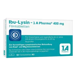 IBU-LYSIN 1A Pharma 400 mg film kaplı tabletler, 50 adet