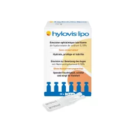 HYLOVIS lipo göz damlası tek doz pipetler, 30X0,4 ml
