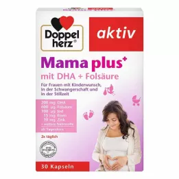 DOPPELHERZ Mama plus DHA+Folik Asit Kapsülleri, 30 adet
