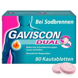 GAVISCON Çift 250 mg/106,5 mg/187,5 mg çiğneme tabletleri, 80 adet