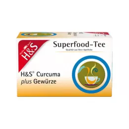 H&amp;S Curcuma plus baharat filtre torbası, 20X1,5 g