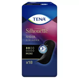 TENA SILHOUETTE Tabanlıklar mini noir, 18 adet