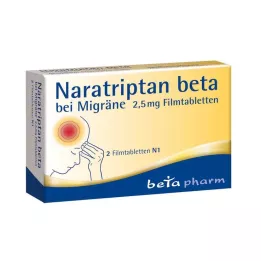 NARATRIPTAN beta migren için 2,5 mg film kaplı tablet, 2 adet