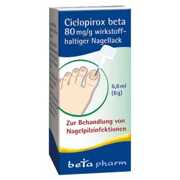 CICLOPIROX beta 80 mg/g aktif içerikli oje, 6,6 ml