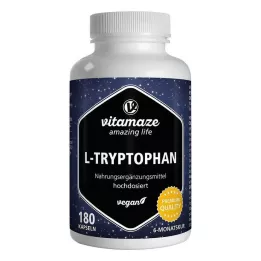 L-TRYPTOPHAN 500 mg yüksek dozlu vegan kapsüller, 180 adet