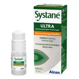 SYSTANE ULTRA Koruyucu içermeyen göz kapakları için ıslatıcı madde, 10 ml
