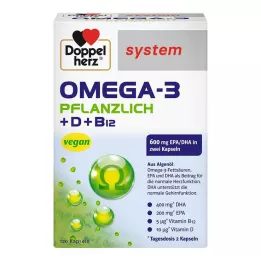 DOPPELHERZ Omega-3 bitki bazlı sistem kapsülleri, 120 adet
