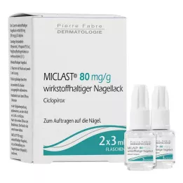 MICLAST 80 mg/g tıbbi oje, 2X3 ml