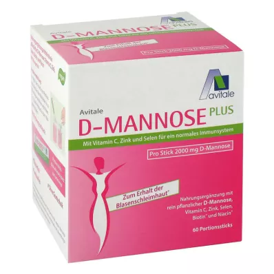 D-MANNOSE PLUS 2000 mg Vitamin ve mineral içeren çubuklar, 60X2,47 g D-MANNOSE PLUS 2000 mg Vitamin ve mineral içeren çubuklar, 60X2,47 g