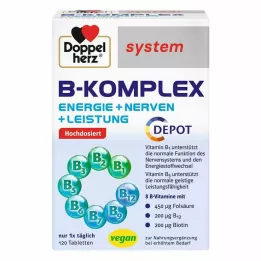 DOPPELHERZ B-kompleks sistem tabletleri, 120 adet