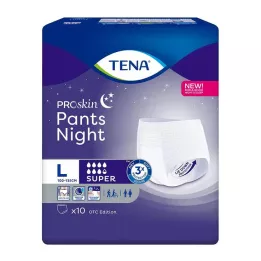 TENA PANTS gece süper L tek kullanımlık pantolon, 10 adet