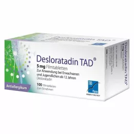 DESLORATADIN TAD 5 mg film kaplı tabletler, 100 adet