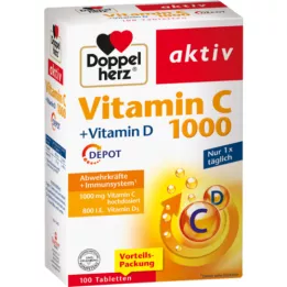 DOPPELHERZ C Vitamini 1000+D Vitamini Deposu tablet, 100 adet