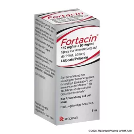 FORTACIN 150 mg/ml + 50 mg/ml cilt kullanımı için sprey, 5 ml