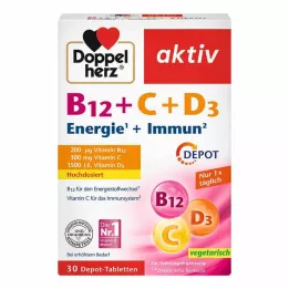 DOPPELHERZ B12+C+D3 Depo aktif tabletler, 30 adet