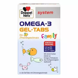DOPPELHERZ Omega-3 Jel-Tabs aile sistemi, 120 adet
