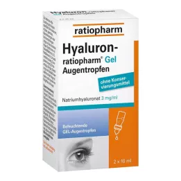 HYALURON-RATIOPHARM Jel göz damlası, 2X10 ml