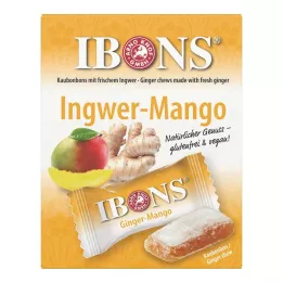IBONS Zencefil Mango Kutusu Çiğneme Şekeri, 60 gr