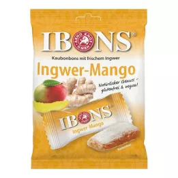 IBONS Zencefil Mango Çiğneme Şekeri Torbası, 92 gr