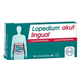 Lopedium akut lingual 2 mg ağızda dağılabilen tabletler, 10 adet