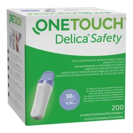 ONE TOUCH Delica Safety tek kullanımlık delme cihazı 30 G, 200 adet