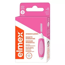 ELMEX Diş arası fırçaları ISO boyut 0 0,4 mm pembe, 8 adet