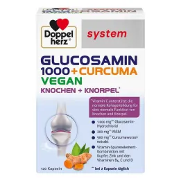 Doppelherz Glukozamin 1000 + Curcuma vegan sistemi. kapsüller, 120 adet