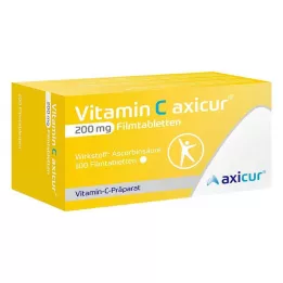 VITAMIN C AXICUR 200 mg film kaplı tabletler, 100 adet
