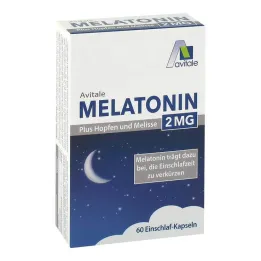 Melatonin 2 mg artı şerbetçiotu ve melisa kapsülleri, 60 adet