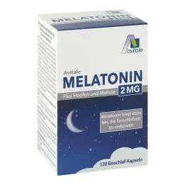 Melatonin 2 mg artı şerbetçiotu ve melisa kapsülleri, 120 adet
