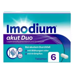 IMODIUM akut Duo 2 mg/125 mg tablet, 6 adet