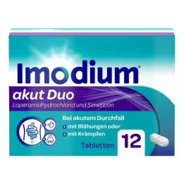 IMODIUM akut Duo 2 mg/125 mg tablet, 12 adet