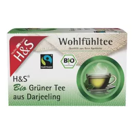 H&S Darjeelingden Organik Yeşil Çay Filtre Torbaları, 20X2 g