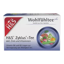 H&S Cycle Çinko ve Vitaminli Çay Filtre Torbaları, 20X1,5 g