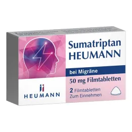 Migren için Sumatriptan Heumann 50 mg film kaplı tablet, 2 adet