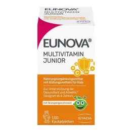 Eunova Junior portakal aromalı çiğneme tabletleri, 100 adet