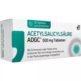 ACETYLSALICYLSÄURE ADGC 500 mg tabletler, 50 adet