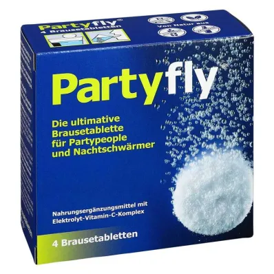 Partyfly efervesan tabletler, 4 adet