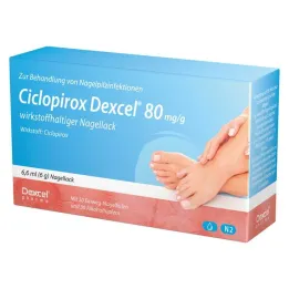 Ciclopirox Dexcel® 80 mg/g aktif oje, 6,6 ml