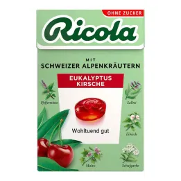 Ricola şeker kutusu okaliptüs kiraz tatlıları, 50 gr