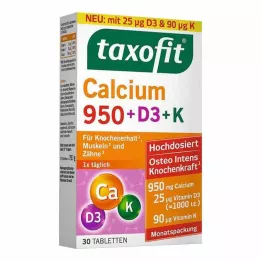 TAXOFIT Kalsiyum 950+D3+K tabletler, 30 adet