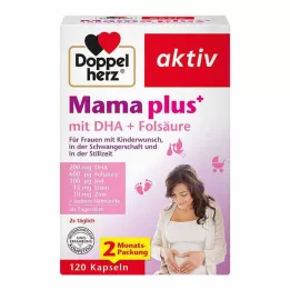DOPPELHERZ Mama plus DHA+Folik Asit Kapsülleri, 120 adet