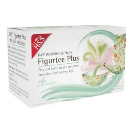 H&amp;S Figure Tea Plus çinko ve selenyum filtre torbalı, 20X1,5 g