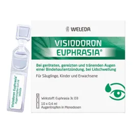 Tek dozlarda Visiodoron Euphrasia göz damlası, 10X0.4 ml