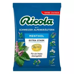 RICOLA o.Z. çanta Menthol ekstra güçlü şekerler, 75 gr