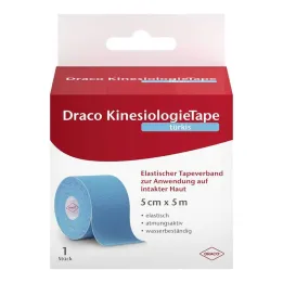 Draco kinesiyoloji bandı 5 cmx5 m turkuaz, 1 adet