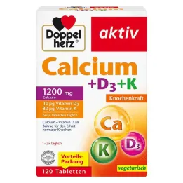 Doppelherz Kalsiyum + D3 + K tabletleri, 120 adet