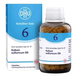 DHU Schüßler tuzu No. 6 Kaliumsulphuricum D6 tabletleri, 900 adet