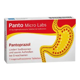 Panto Micro Labs mide ekşimesi için 20 mg enterik kaplı tablet, 7 adet